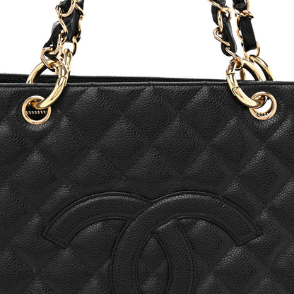 Chanel Caviar Quilted Grand Shopping Tote GST Black 8 of 14