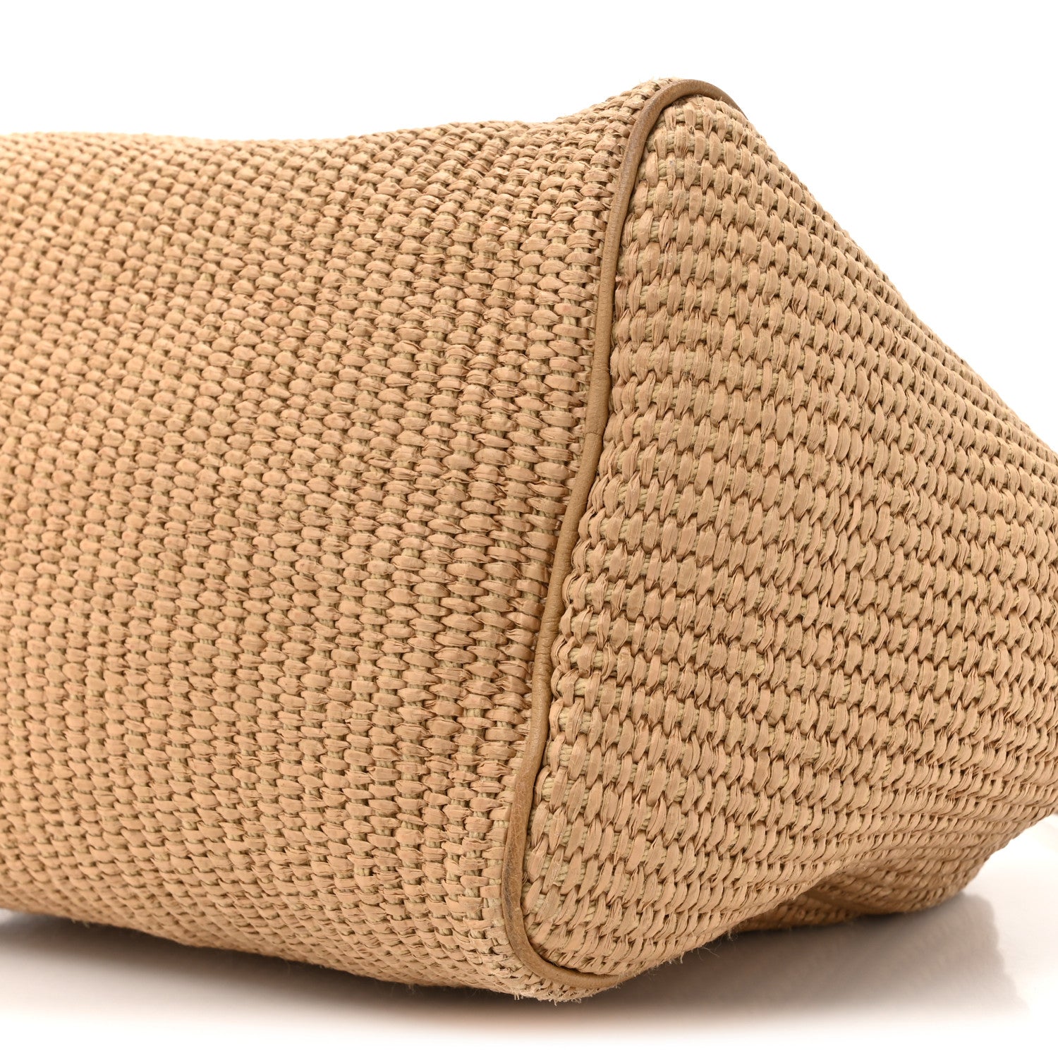 Loro Piana Cotton Raffia Puffy Pouch Clutch Bag 8 of 13