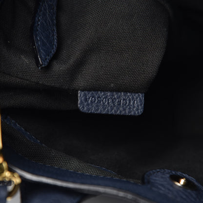 Burberry Grainy Calfskin House Check Small Banner Tote Midnight Blue 7 of 15