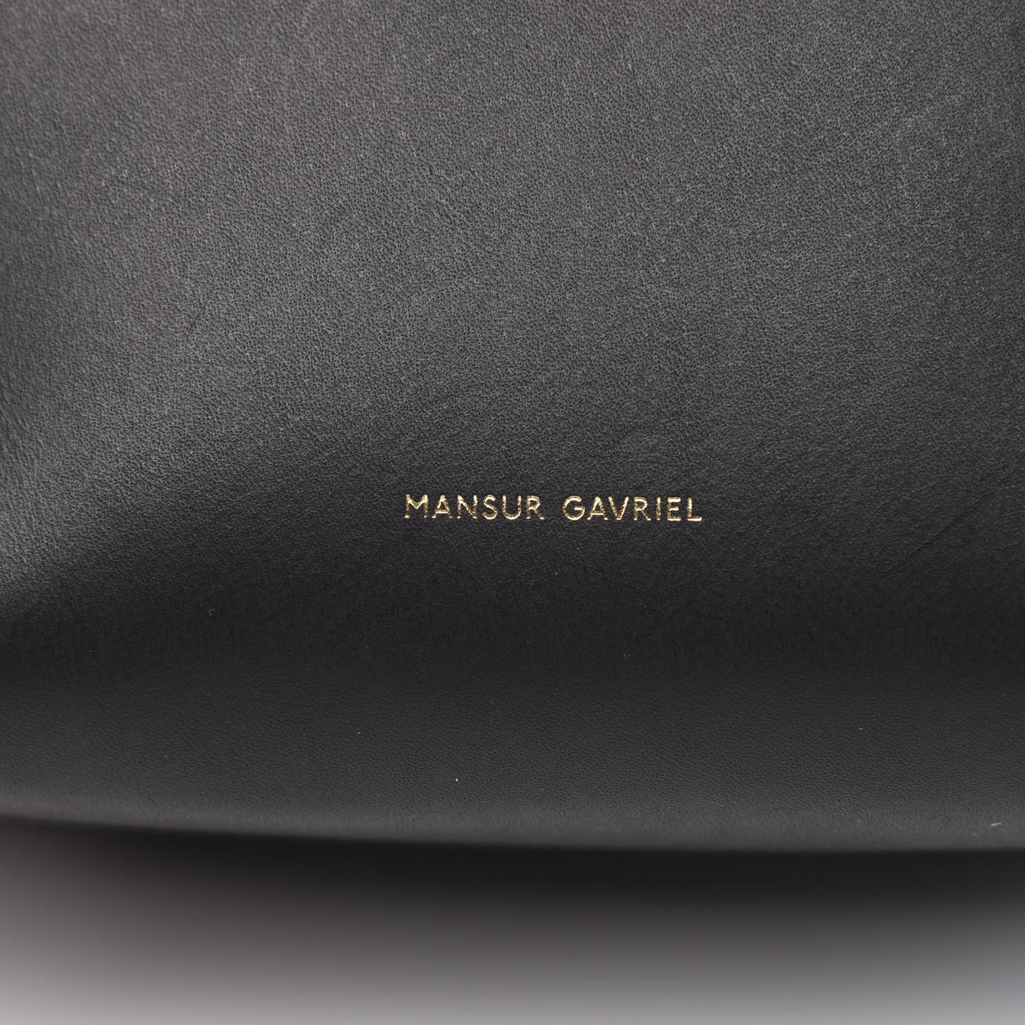 Vegetable Tanned Calfskin Mini Bucket Bag Black Flamma