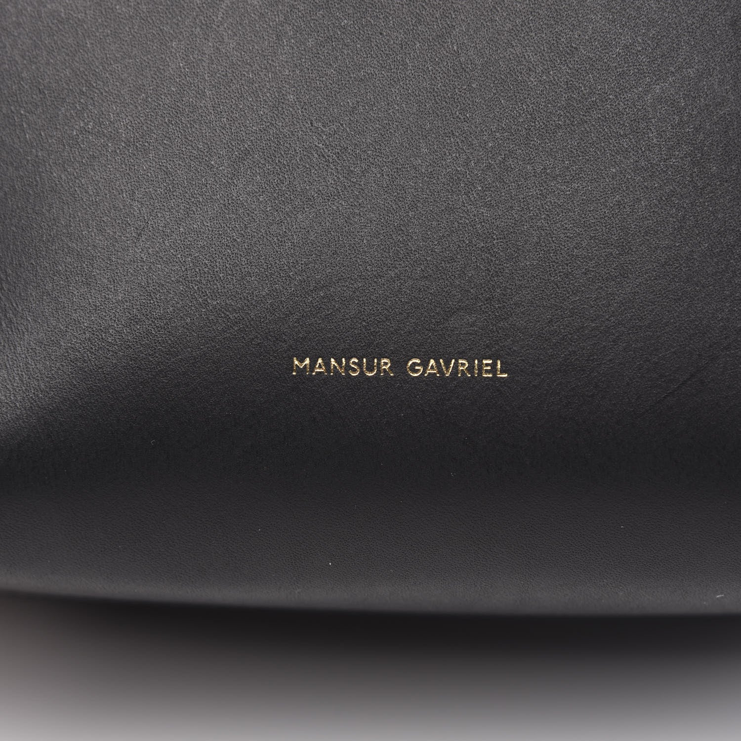 Mansur Gavriel Vegetable Tanned Calfskin Mini Bucket Bag Black Flamma 10 of 10