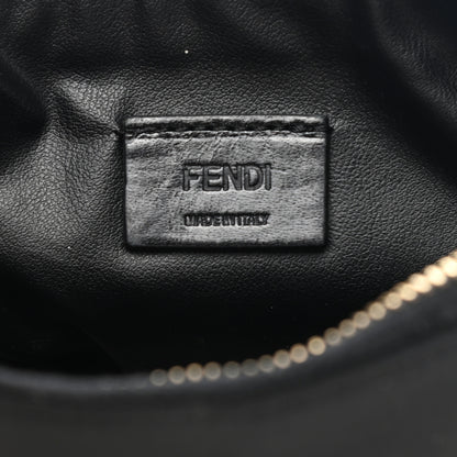 Fendi Vitello Elite Monster Eyes Zip Pouch Black Yellow 7 of 9