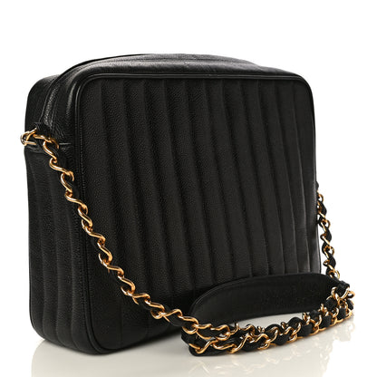 Chanel Caviar Vertical Quilted Camera Bag Black 2 of 8
