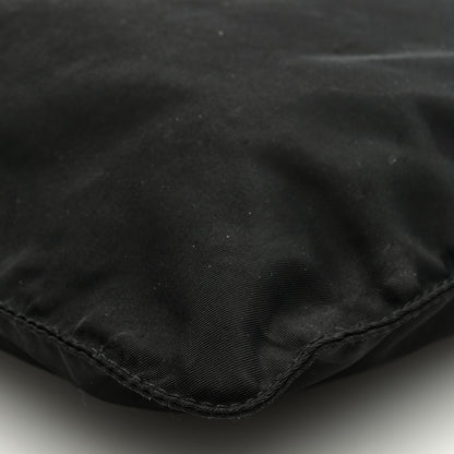 Prada Tessuto Nylon Saffiano Flat Messenger Bag Black 9 of 9
