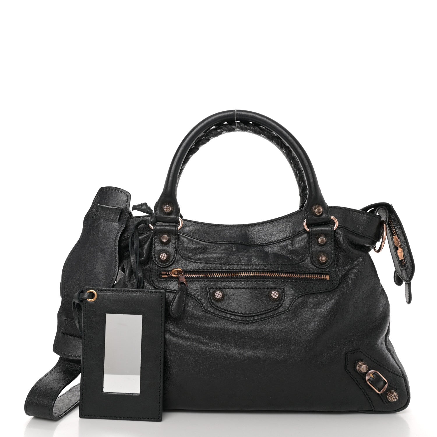 Balenciaga Agneau Giant 12 Rose Gold Hardware Town Black 3 of 11
