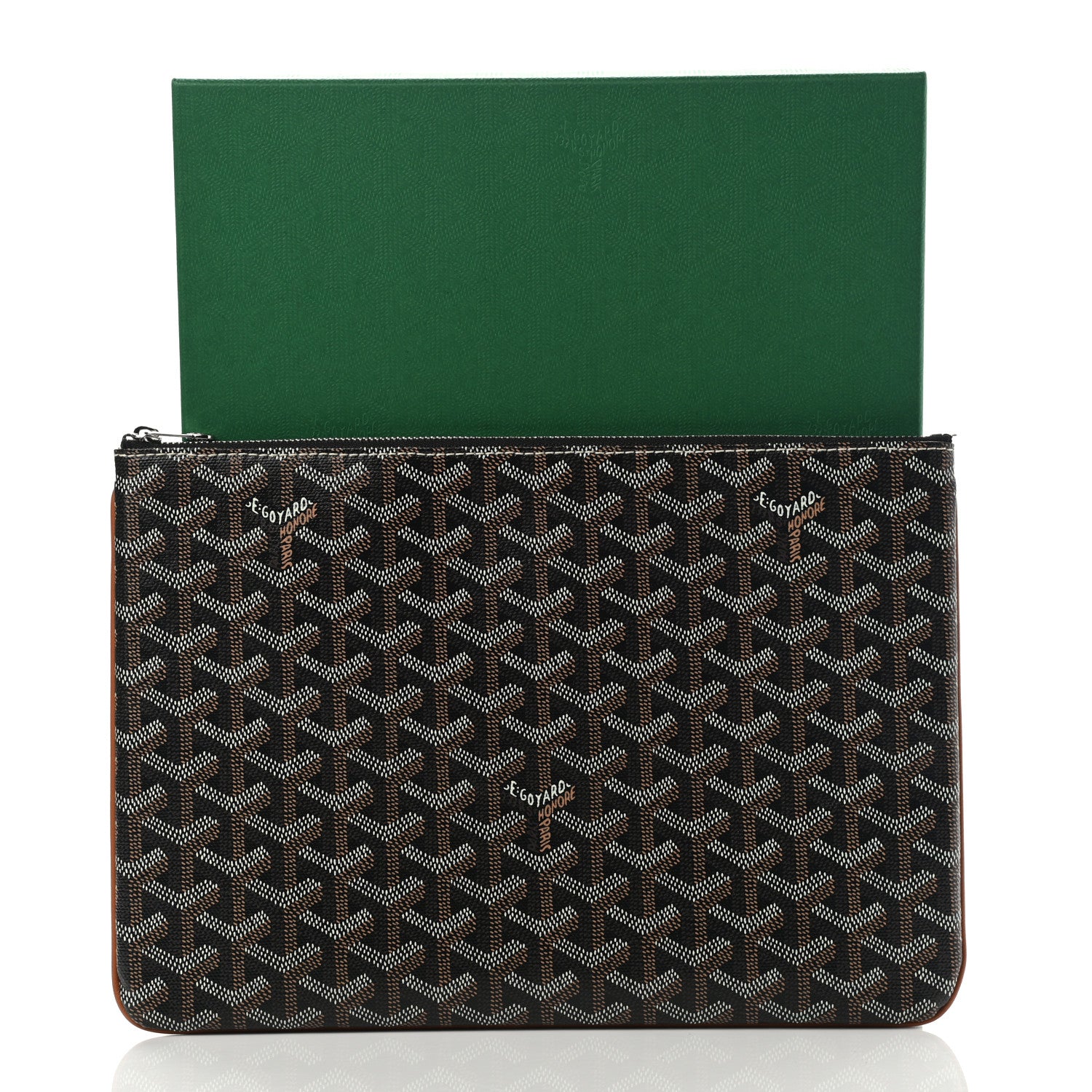 Goyard Goyardine Senat Pochette MM Black Gold 9 of 9