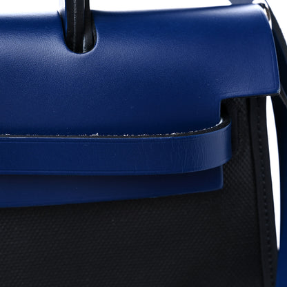 Hermes Toile H Berline Vache Hunter Herbag Zip PM 31 Bleu Encre Black 11 of 12