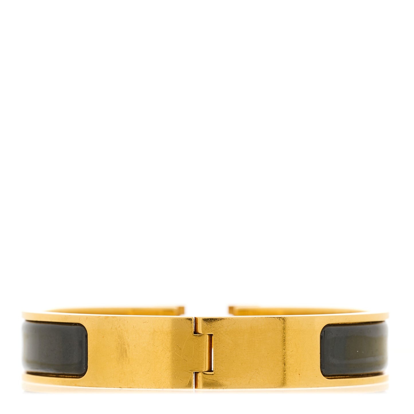 Enamel Narrow Clic Clac H Bracelet GM Black