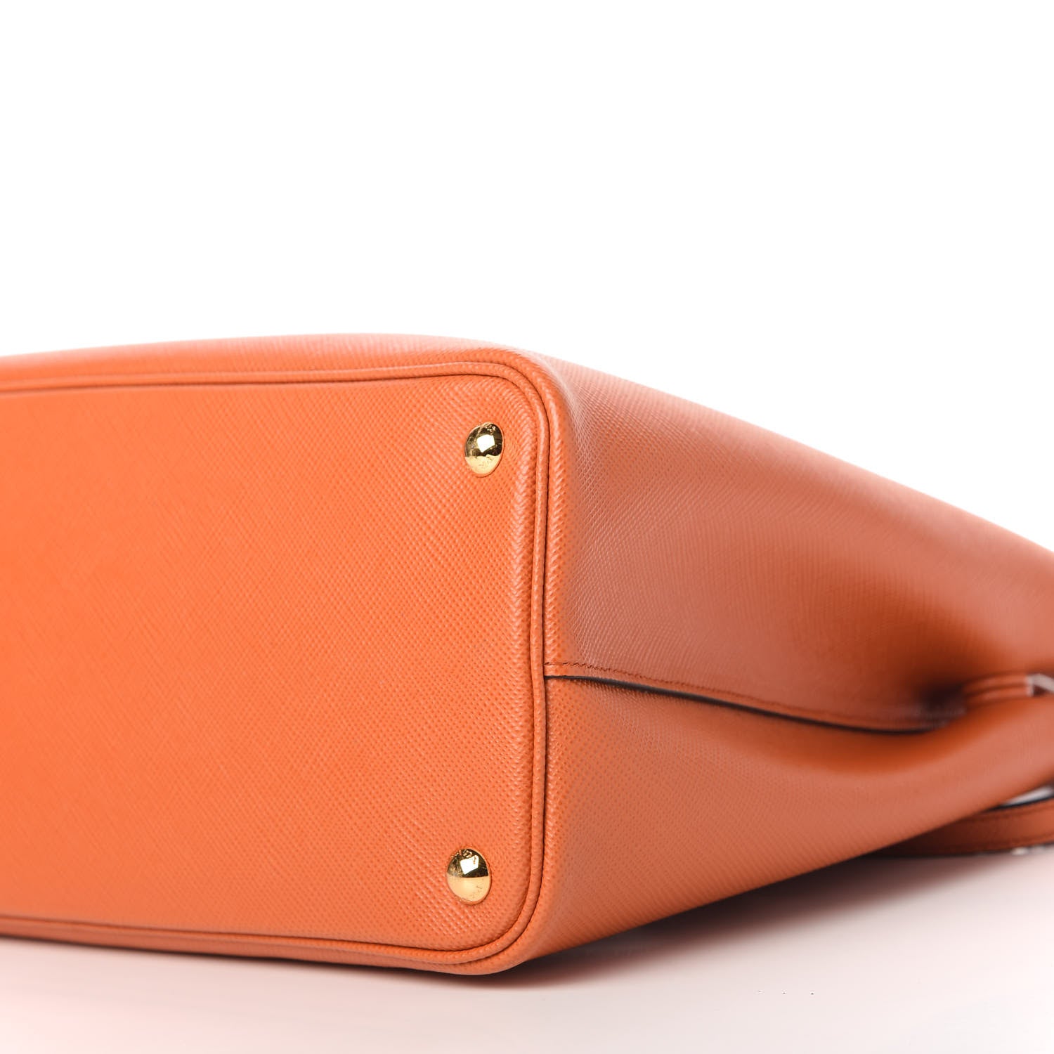 Prada Saffiano Cuir Medium Double Bag Papaya 7 of 10