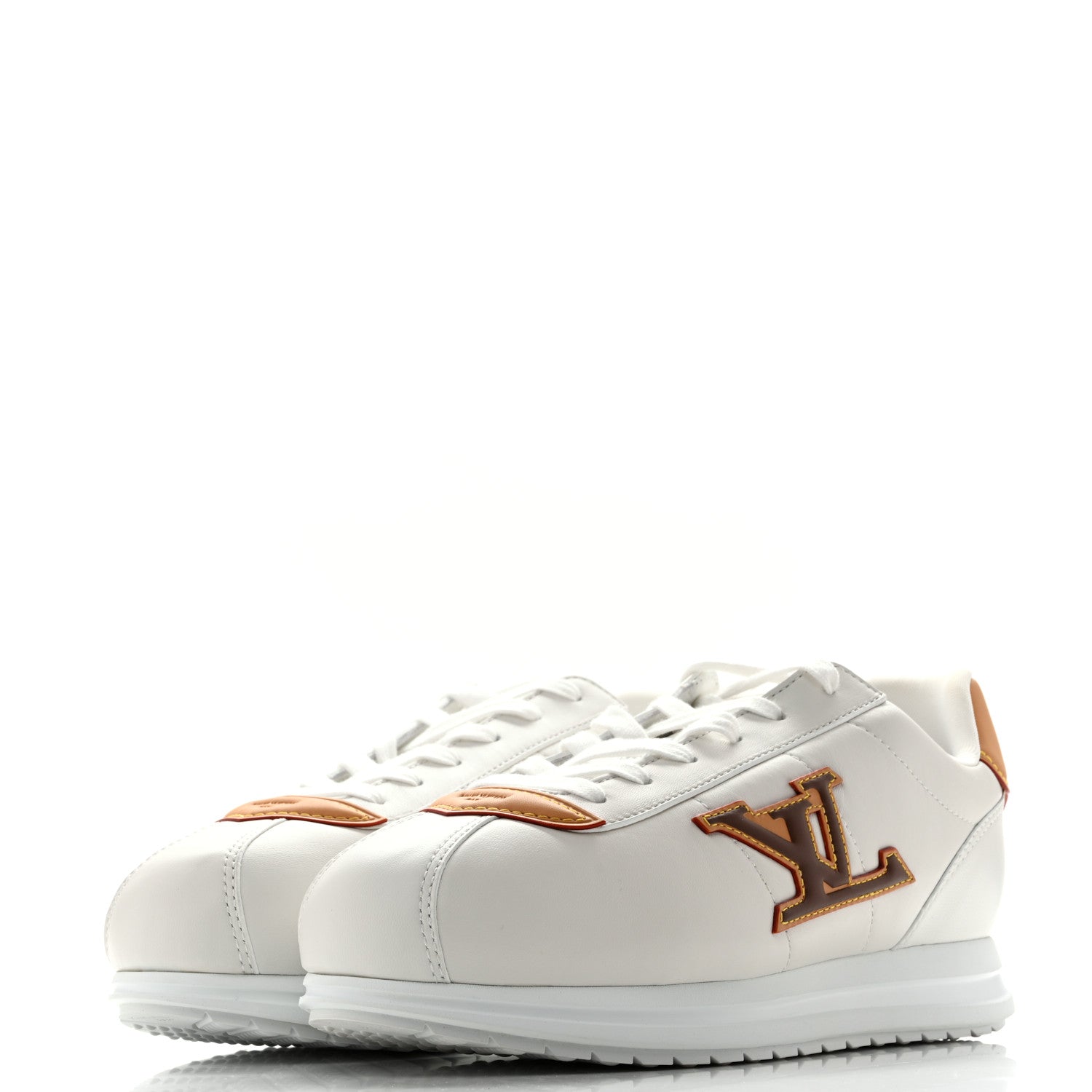 Louis Vuitton Lambskin Vachetta Mens LV Buttersoft Sneakers 10 White 4 of 10