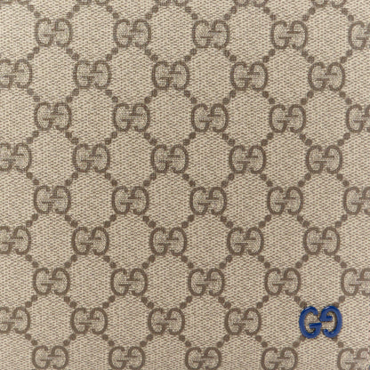 Gucci GG Supreme Monogram Bi-Color Small Zip Wristlet Pouch Beige Ebony Royale 8 of 11