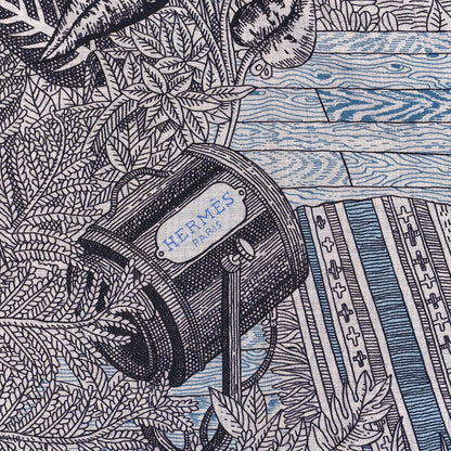 Hermes Silk Act III Scene I La Clairiere 140 Gris Chine Ciel Anthracite 2 of 3