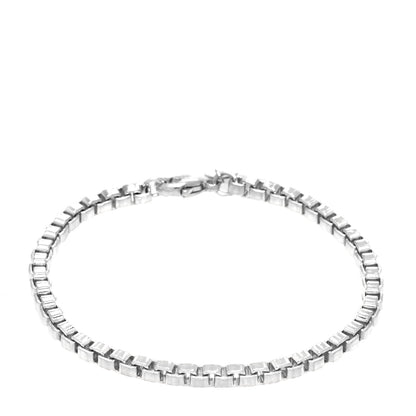 Tiffany Sterling Silver 4mm Venetian Link Bracelet 1 of 4