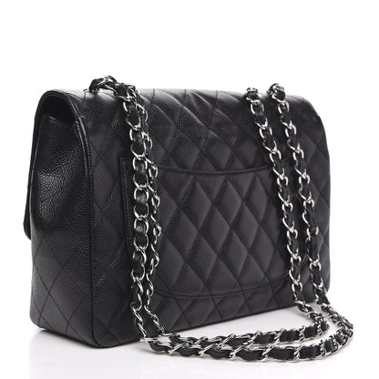 Chanel Caviar Quilted Jumbo Single Flap Black 3 of 12