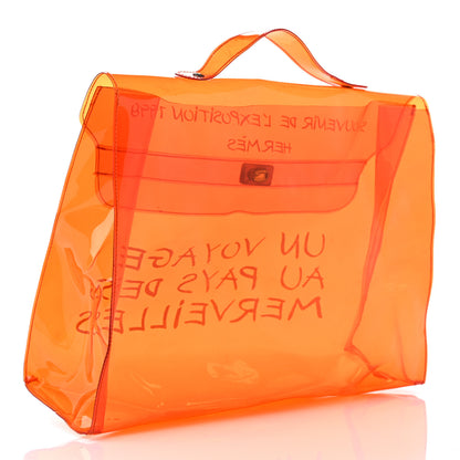 Hermes Vinyl Souvenir De L'Exposition Kelly Orange 2 of 15