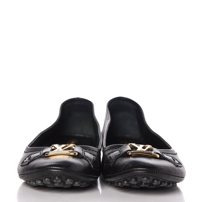 Louis Vuitton Calfskin Oxford Ballerina Flats 38 Black 2 of 10