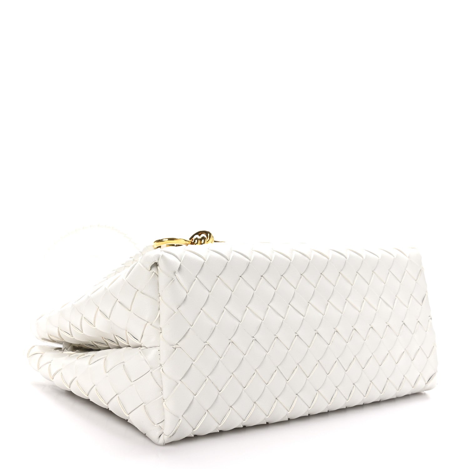 Bottega Veneta Nappa Intrecciato Small East West Andiamo Shoulder Bag White 4 of 10