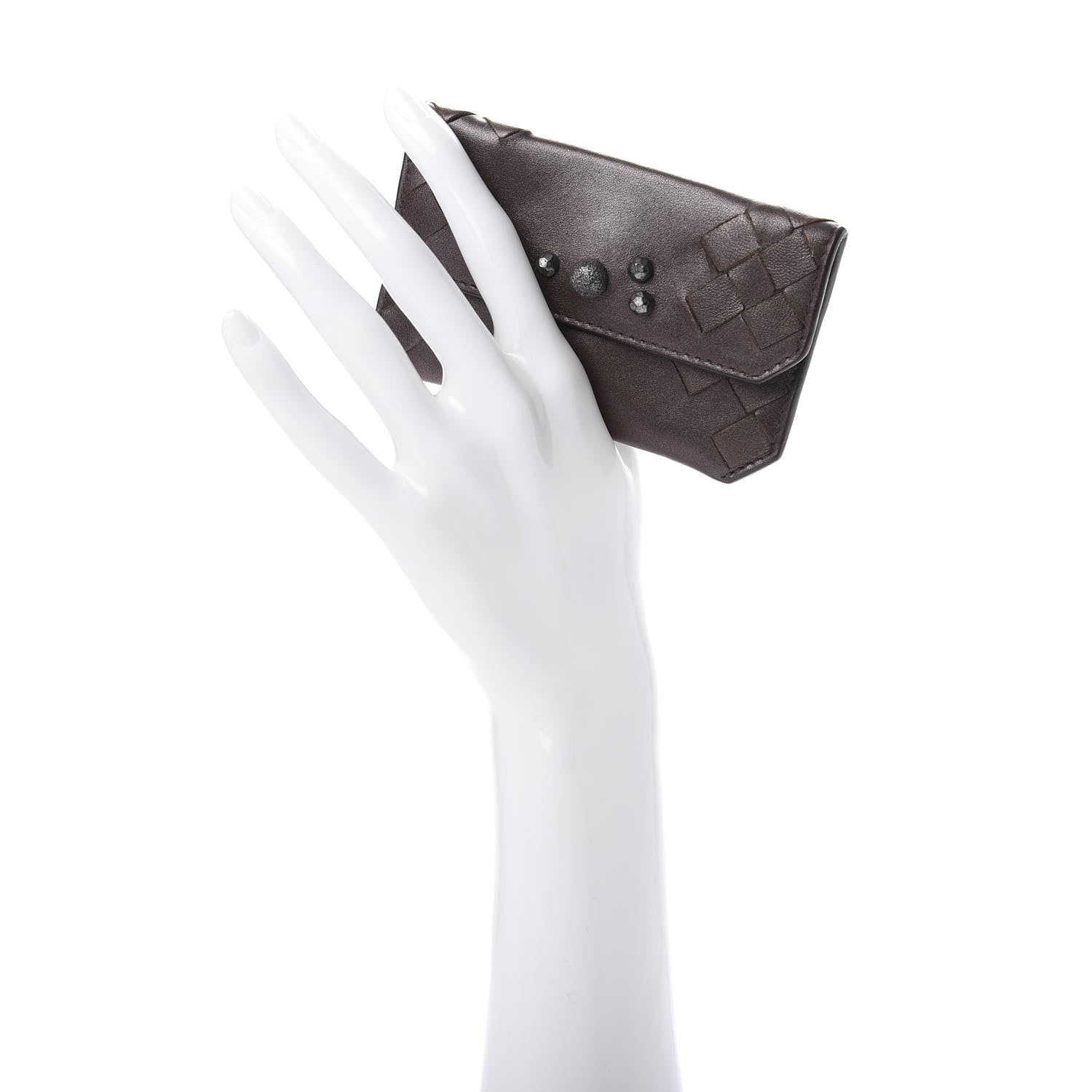Bottega Veneta Nappa Intrecciato Studded Card Case 2 of 7