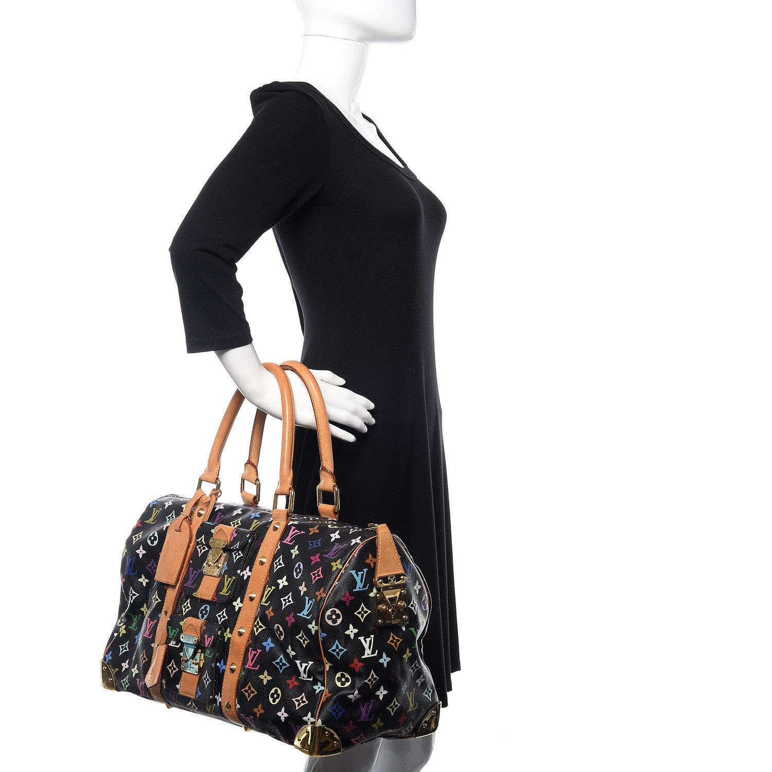 Louis Vuitton Monogram Multicolor Keepall 45 Black 2 of 13