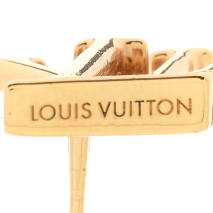 Louis Vuitton Metal Enamel LV Iconic Earrings Gold 5 of 7
