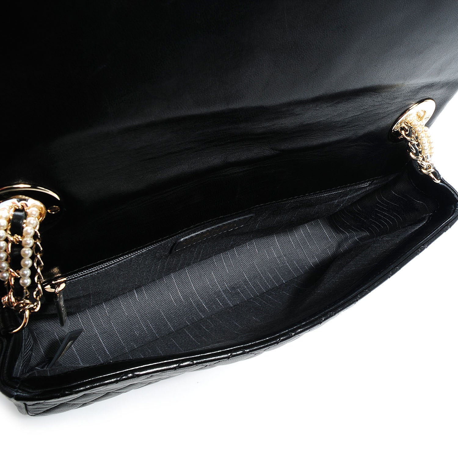 Chanel Lambskin Medium Westminster Pearl Flap Black 6 of 8