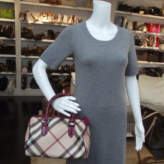 Burberry Nova Check Chester Bowling Bag Raspberry Sorbet 2 of 10