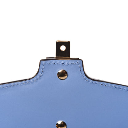 Gucci Calfskin Embroidered Medium Sylvie Top Handle Bag Clear Sky Blue 8 of 13