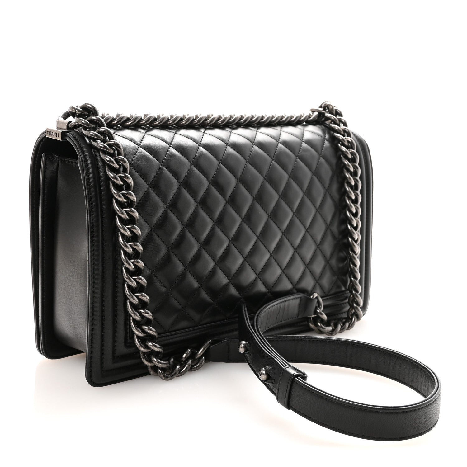 Chanel Lambskin Quilted New Medium Boy Flap Black 3 of 10