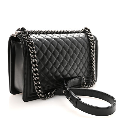 Chanel Lambskin Quilted New Medium Boy Flap Black 3 of 10
