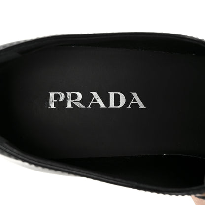 Prada Spazzolato Metal Triangle Logo 20mm Loafers 40 Black 8 of 9