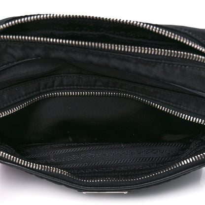 Prada Nylon Saffiano Vela Double Zip Crossbody Bag Black 5 of 12