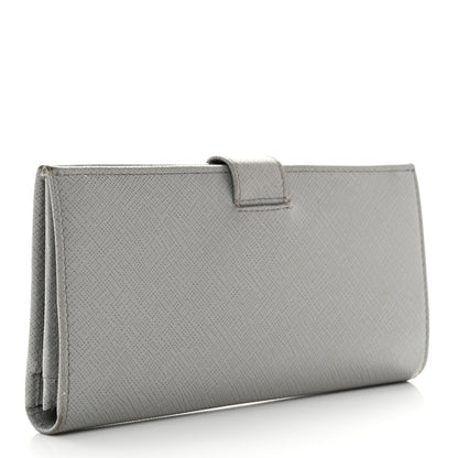 Prada Saffiano Metal Continental Flap Wallet Nube 3 of 8