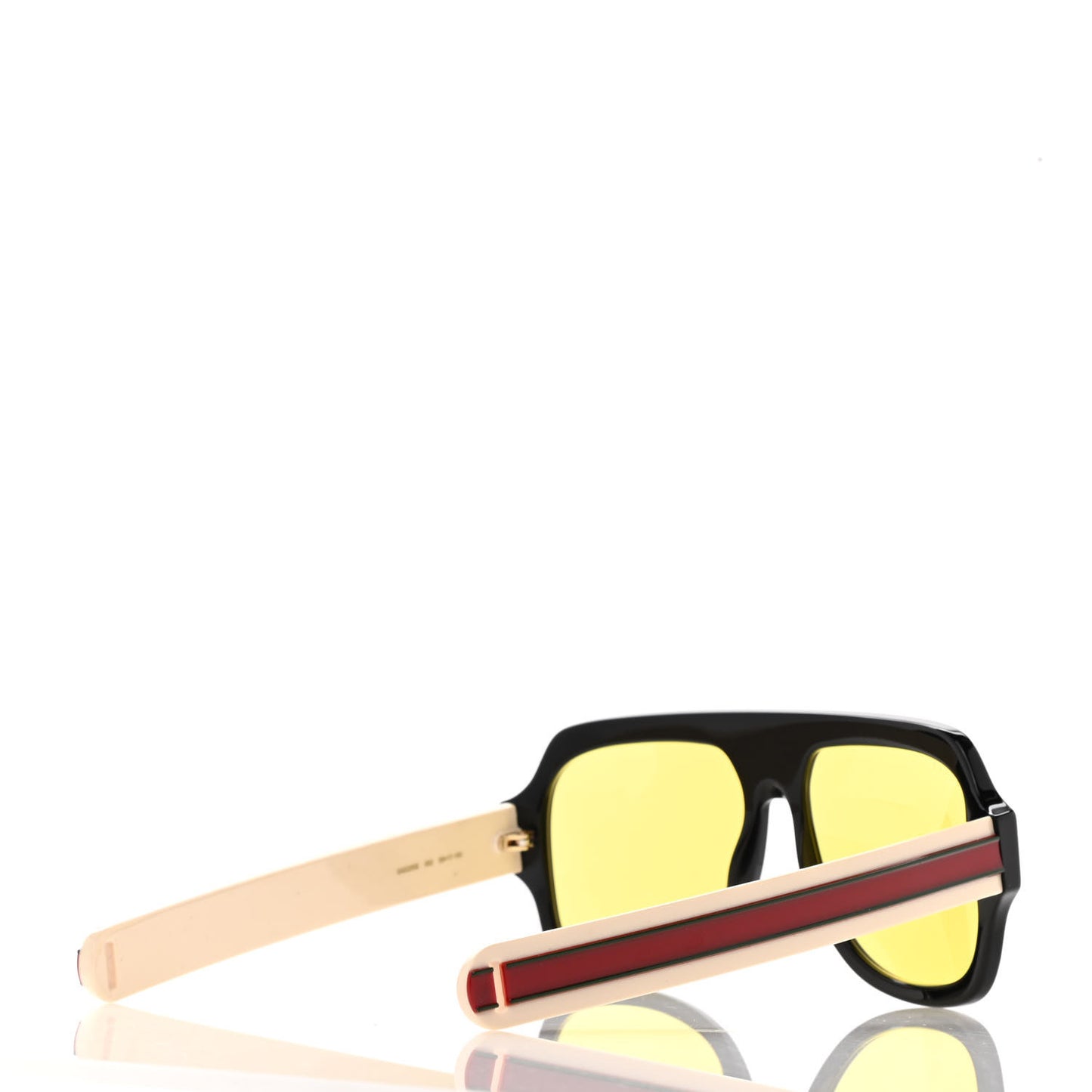 Acetate Sunglasses GG0255S Black Yellow