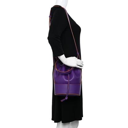 Loewe Calfskin Small Balloon Bucket Bag Purple Cognac 2 of 10