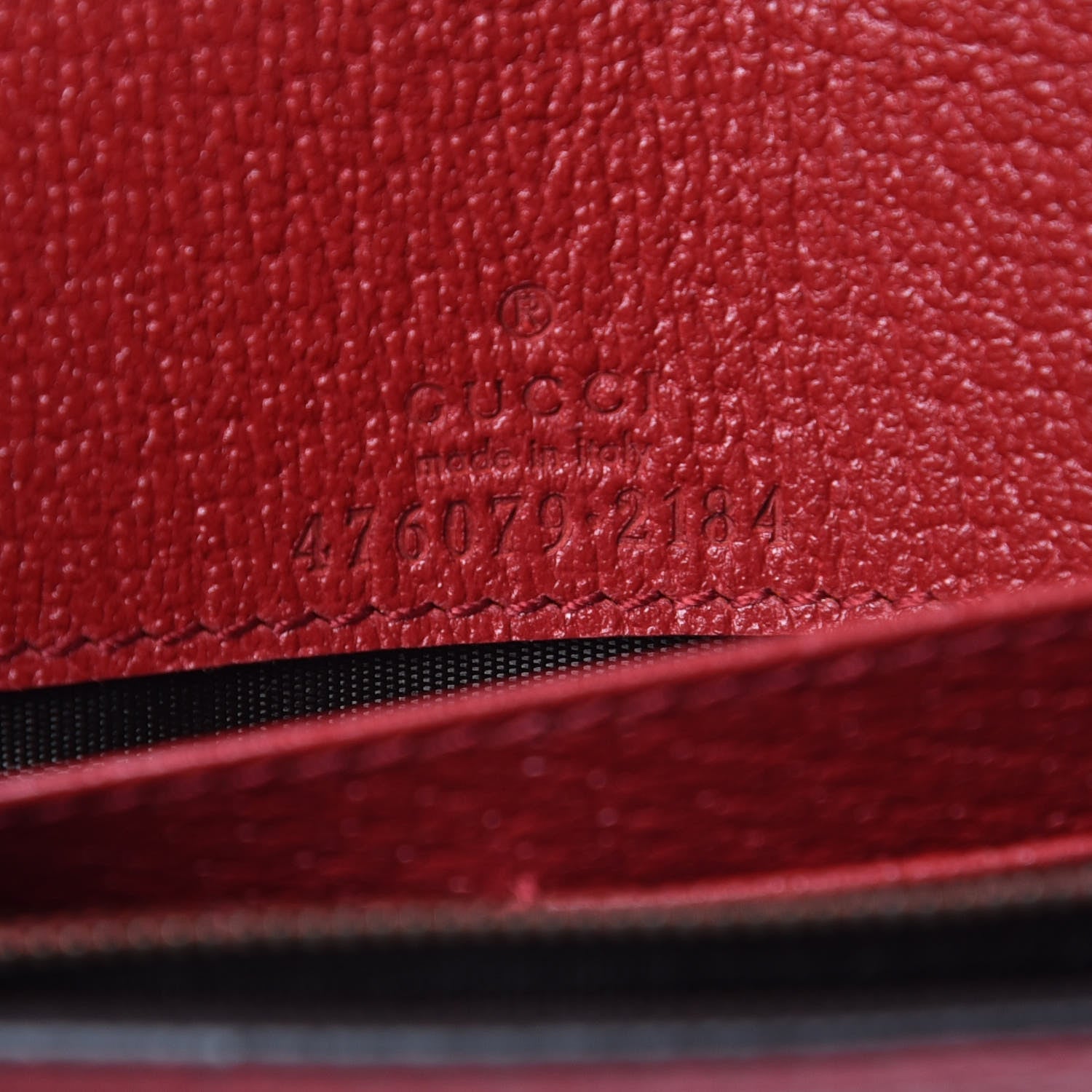 Gucci GG Supreme Monogram Web Queen Margaret Chain Wallet Red 6 of 7