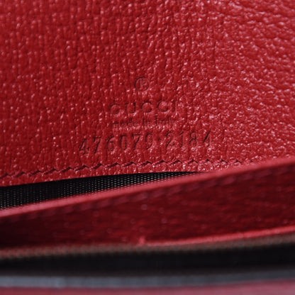 Gucci GG Supreme Monogram Web Queen Margaret Chain Wallet Red 6 of 7