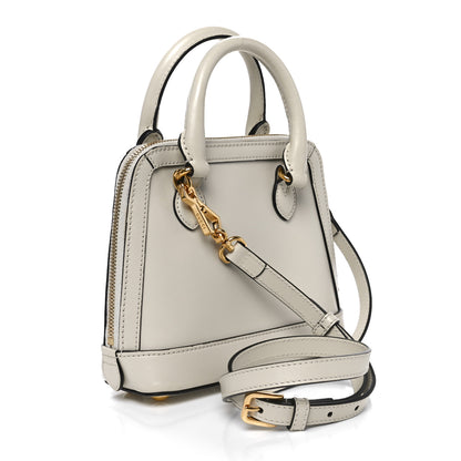 Gucci Boarded Plutone Calfskin Mini Horsebit 1955 Top Handle Bag Mystic White 3 of 10