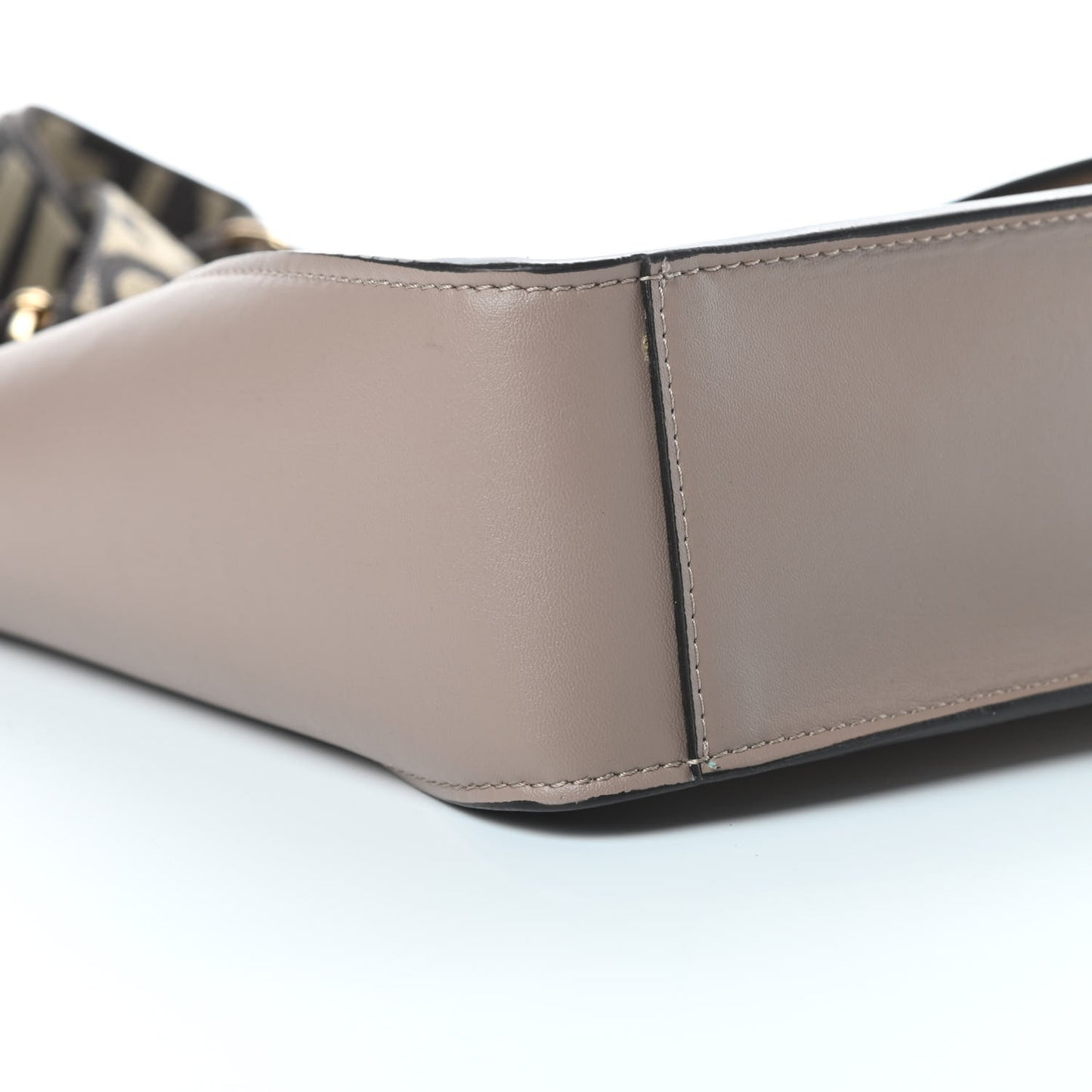 Eco Alter Nappa Perforated Logo Mini Crossbody Dark Taupe