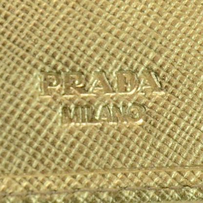 Prada Saffiano Metal Bi-Fold Wallet Platino 7 of 9