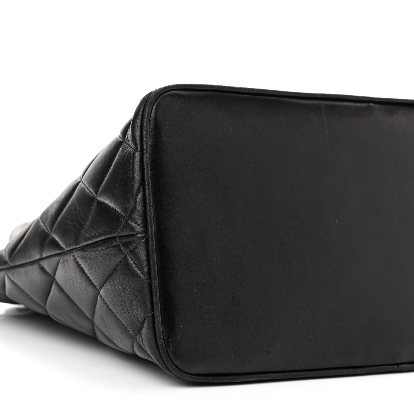 Lambskin Quilted Medallion Tote Black