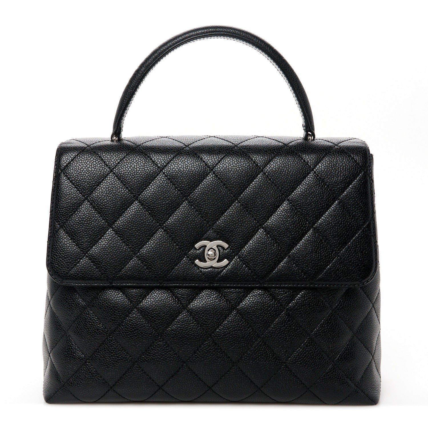 Chanel Caviar Quilted Jumbo Kelly Flap Black 1 of 12