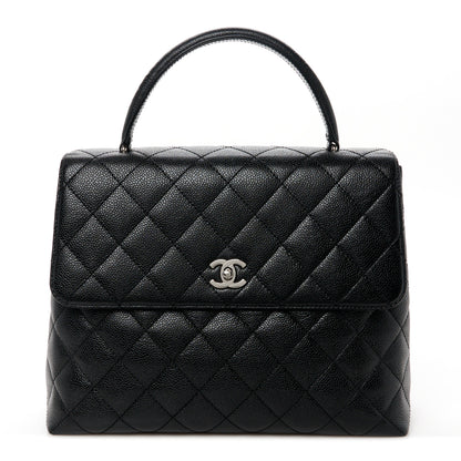 Chanel Caviar Quilted Jumbo Kelly Flap Black 1 of 12