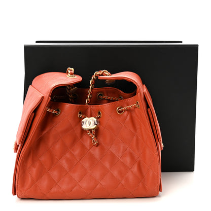 Chanel Caviar Quilted Small Chanel 25 Handbag Dark Orange 11 of 11