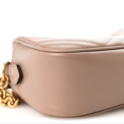 Gucci Calfskin Matelasse Small GG Marmont Chain Shoulder Bag Porcelain Rose 9 of 11
