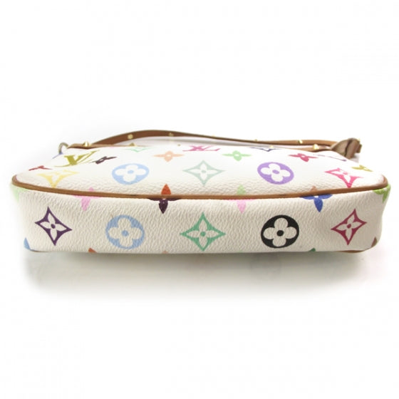 Monogram Multicolor Pochette Accessories White