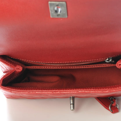 Chanel Caviar Quilted Mini Coco Handle Flap Red 5 of 8
