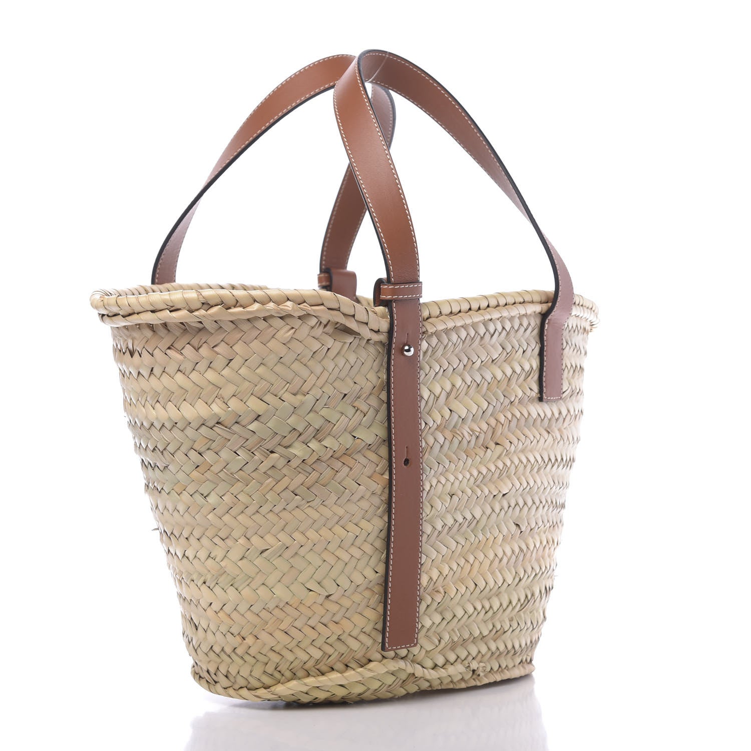 Loewe Raffia Basket Tote Bag Natural Tan 3 of 11