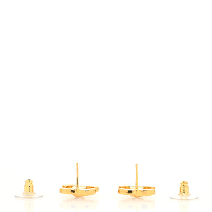 Chanel Metal Crystal CC Marquise Earrings Gold 4 of 4