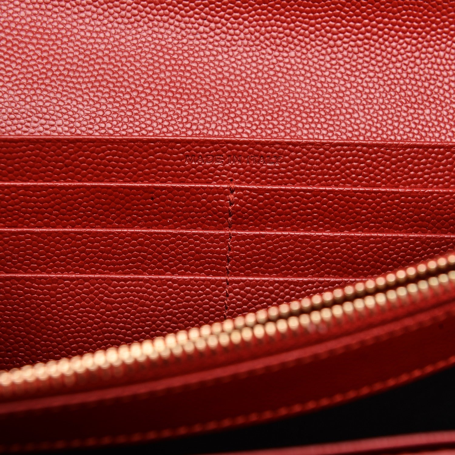 Saint Laurent Grain De Poudre Matelasse Chevron Monogram Wallet New Red 6 of 8