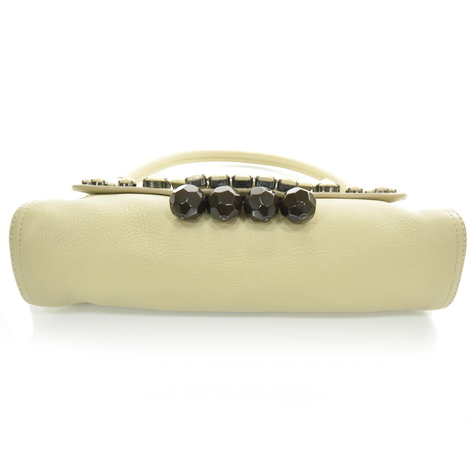 Prada Vitello Daino Ricamo Beaded Shoulder Bag 6 of 12